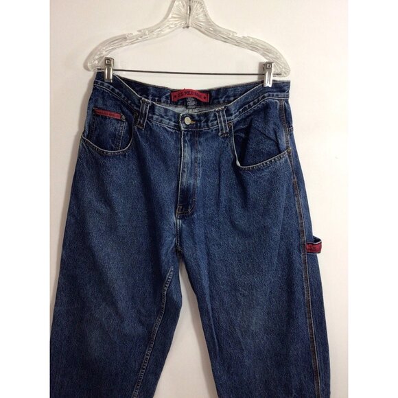US Polo Assn Baggy Jeans Y2K Wide Leg Carpenter Denim Mens 36 X 30 - Picture 3 of 7